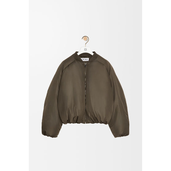 Women Padded Bomber Jacket - Loden Green