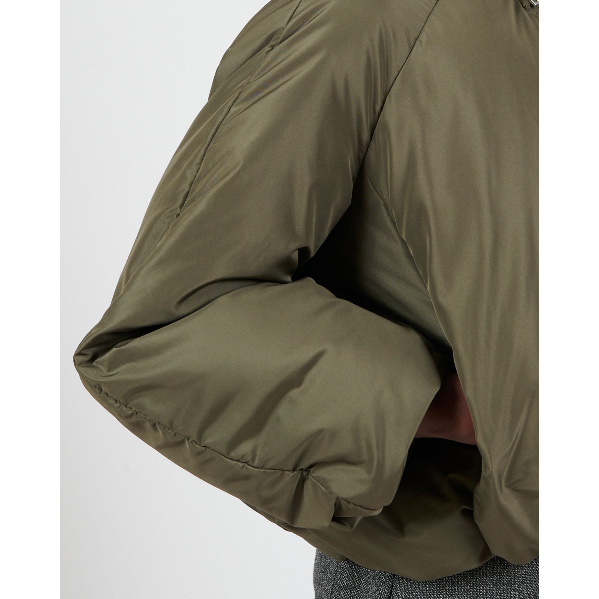 Women Padded Bomber Jacket - Loden Green