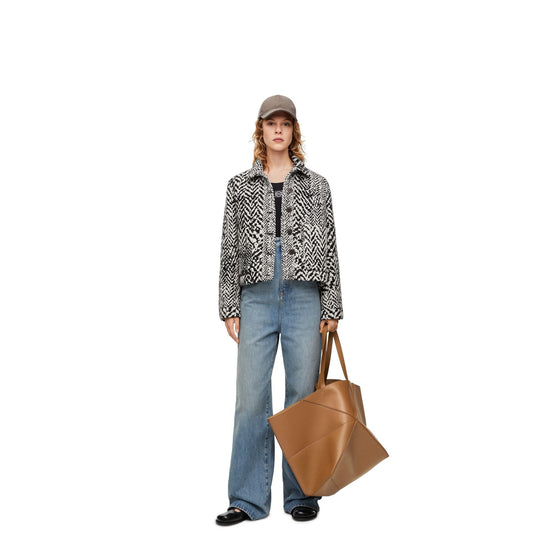 Women Workwear Jacket - Black/White