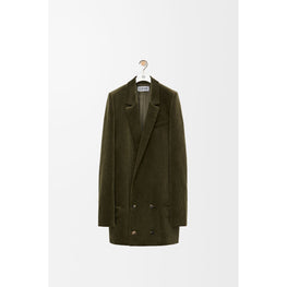 Women Tailored Jacket - Khaki Green