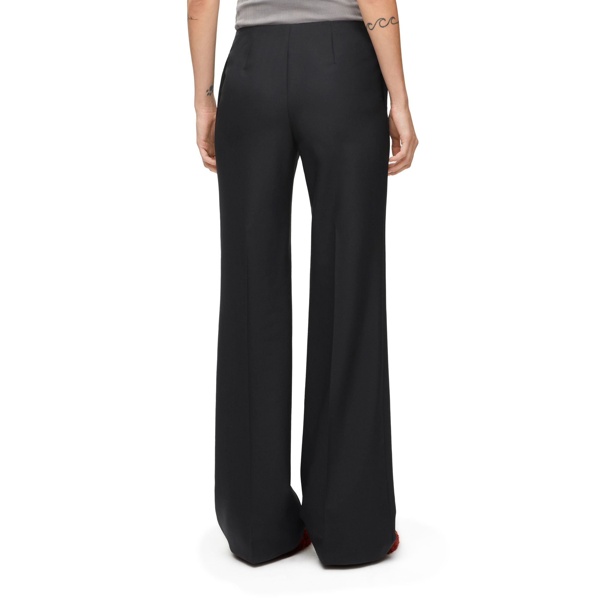 Women Bootcut Trousers - Black