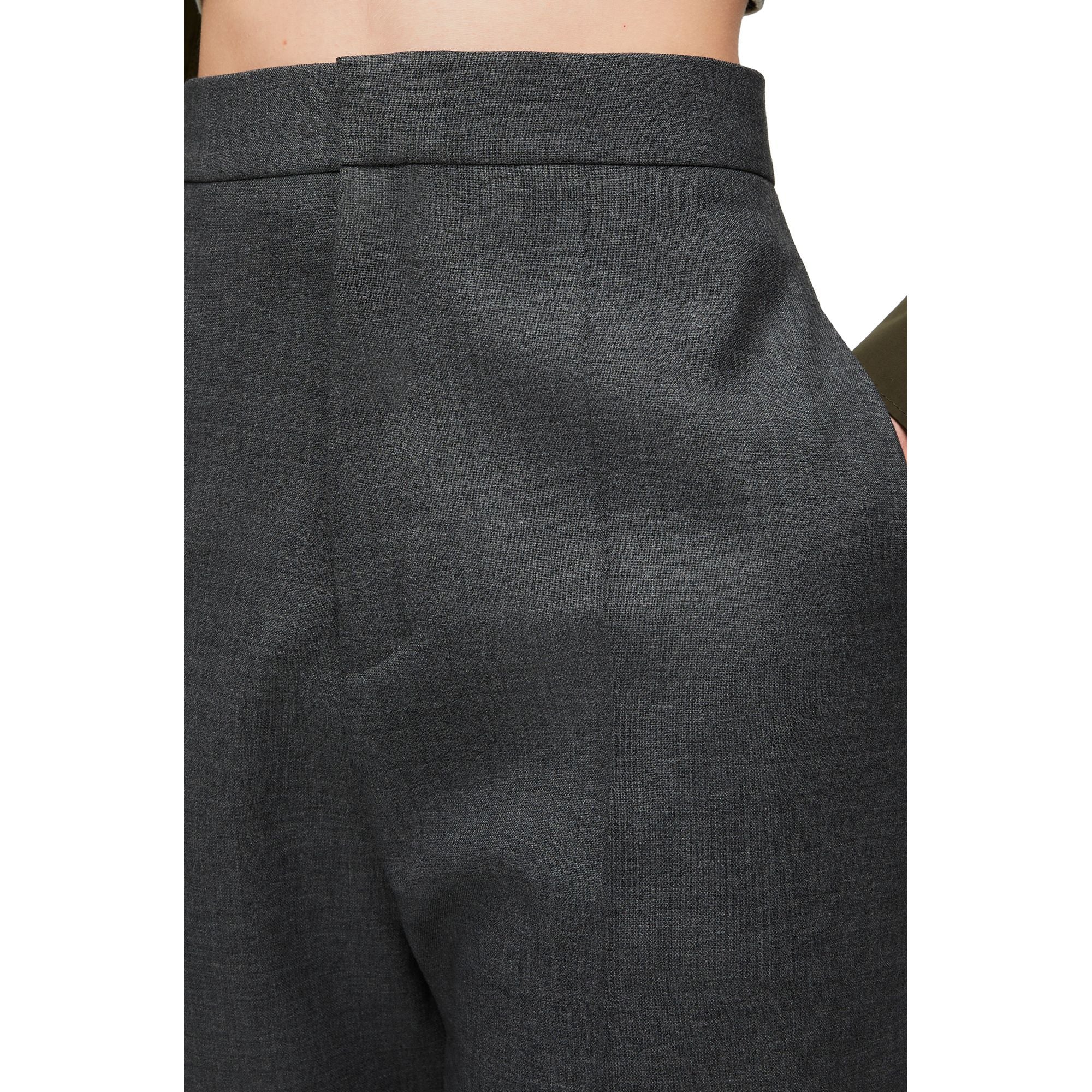 Women High Waisted Trousers Af - Dark Grey