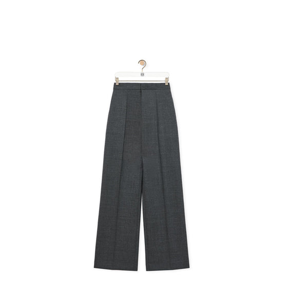 Women High Waisted Trousers Af - Dark Grey