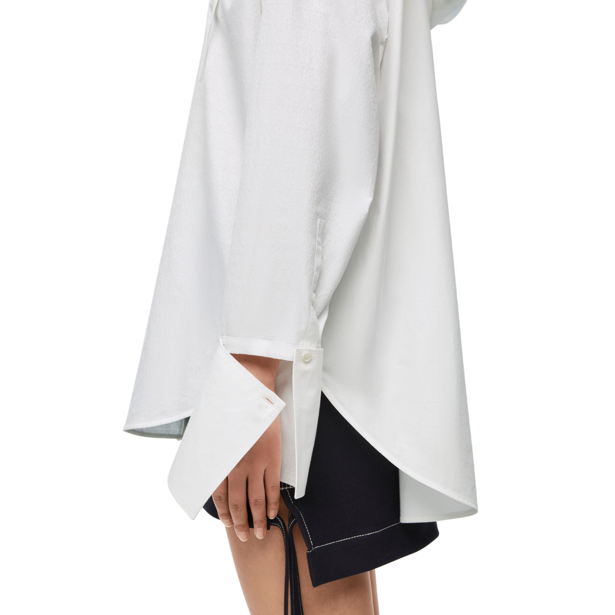 Women Anagram Hooded Shirt - White