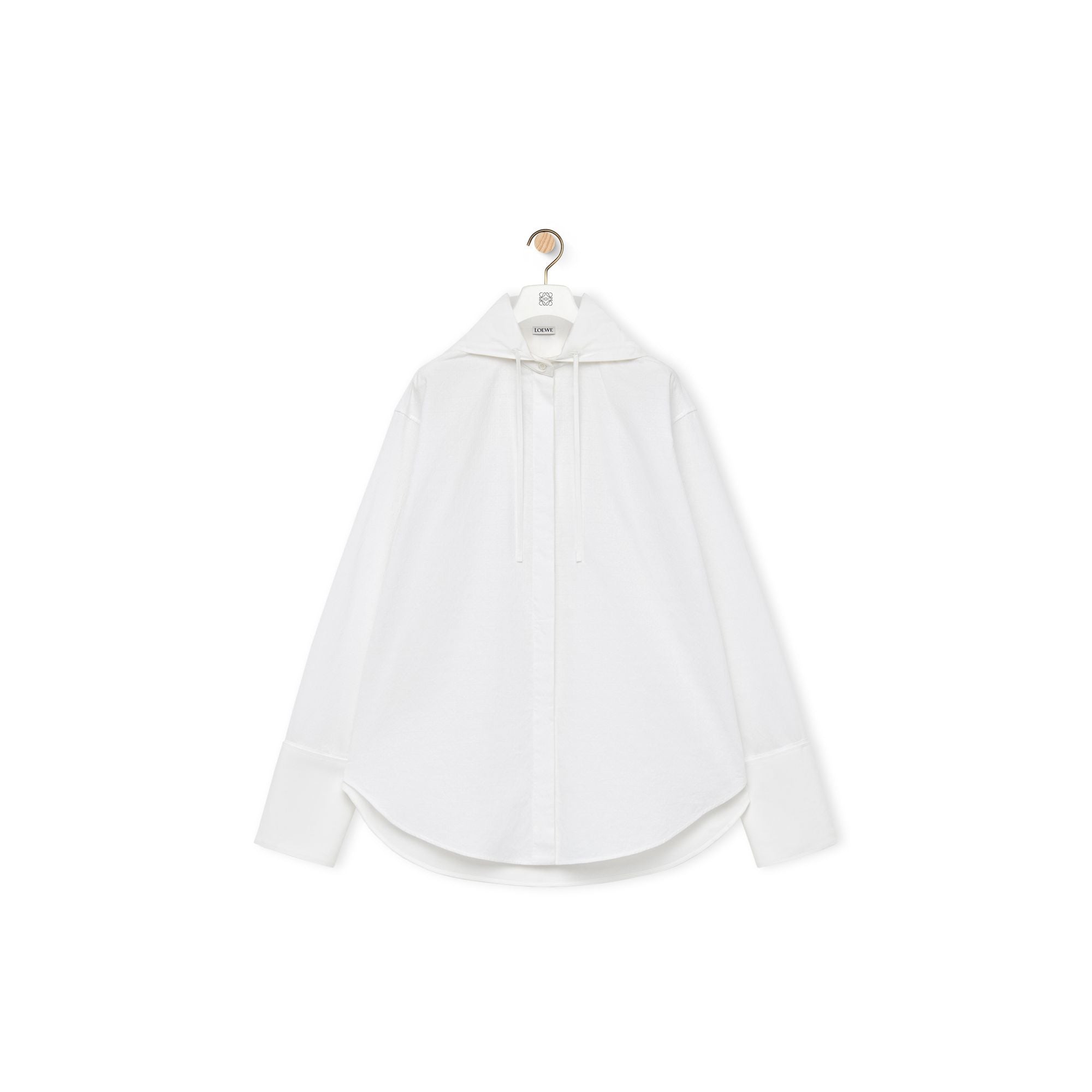 Women Anagram Hooded Shirt - White