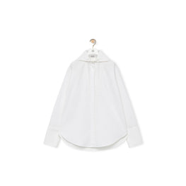 Women Anagram Hooded Shirt - White