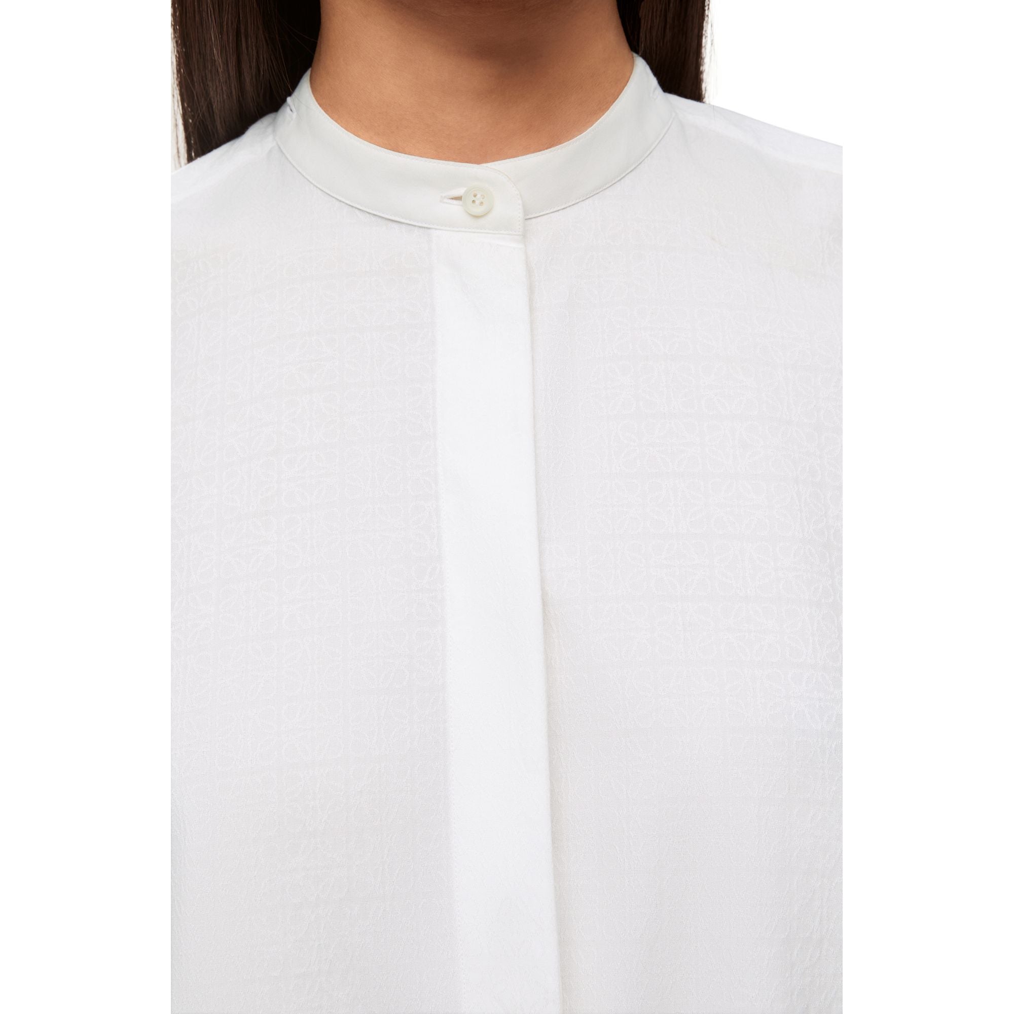 Women Anagram Hooded Shirt - White