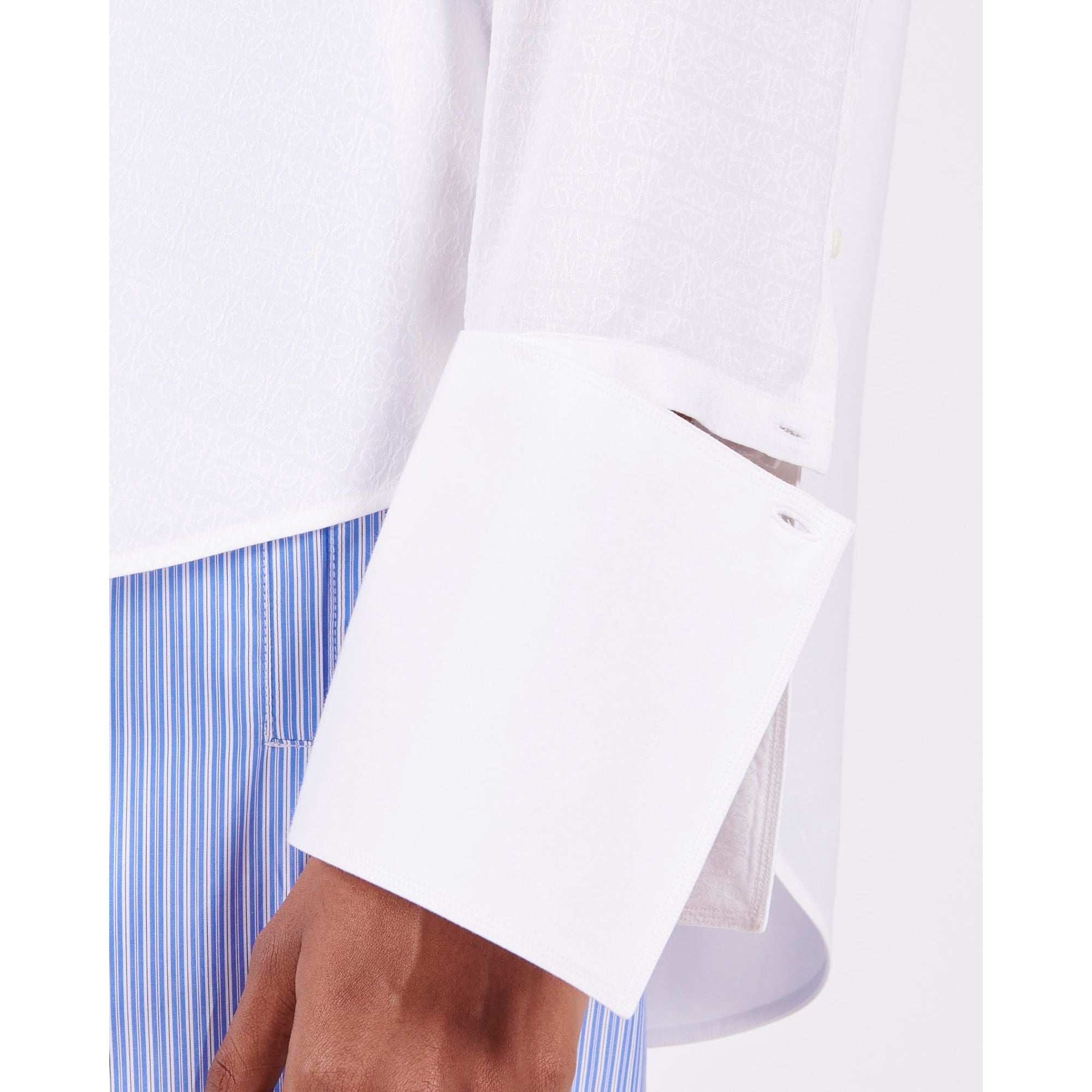 Women Anagram Hooded Shirt - White