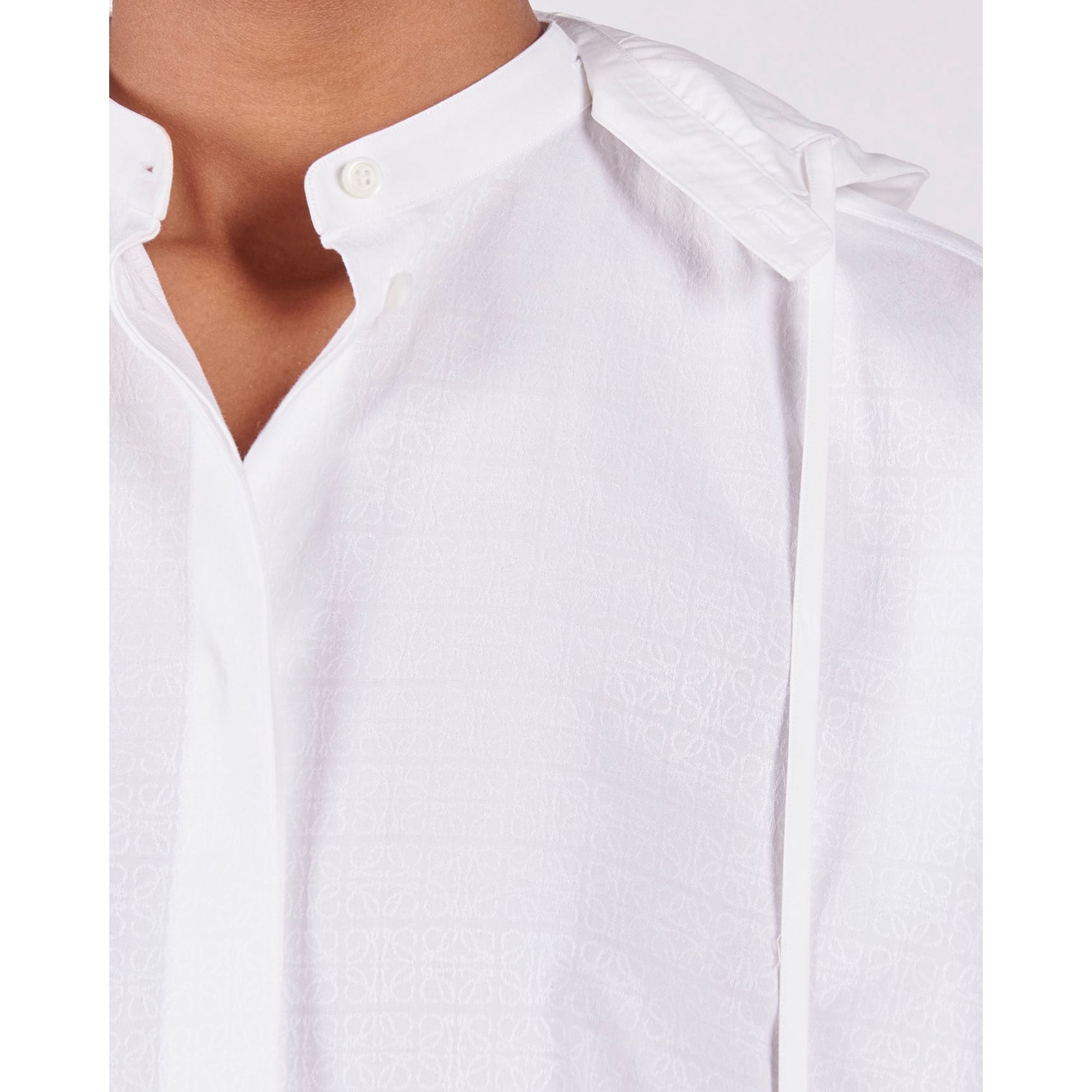 Women Anagram Hooded Shirt - White
