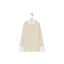 Women Stripe Deconstructed Shirt - Yellow/Blue
