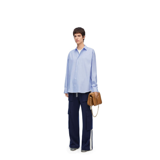 Women Double Layer Shirt - Blue/White