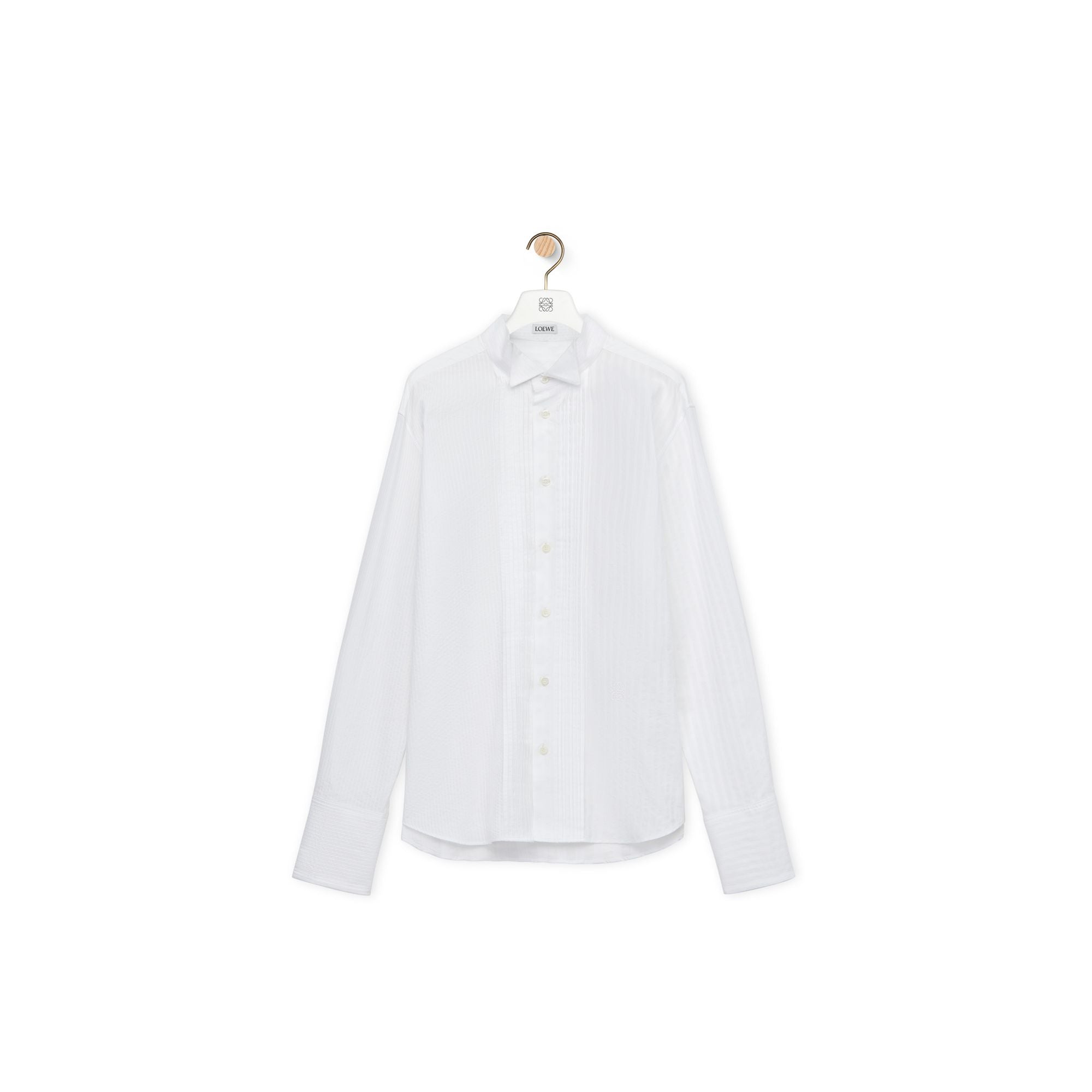 Women Pleated Shirt - Optic White
