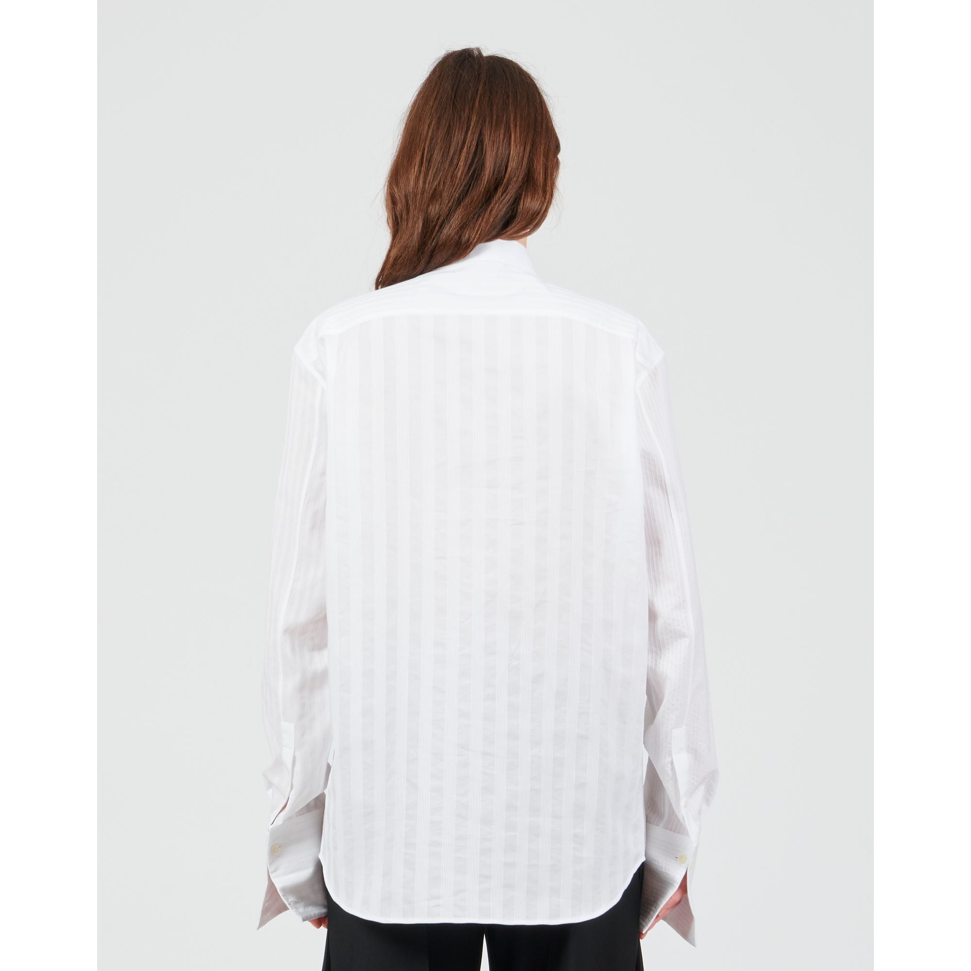 Women Pleated Shirt - Optic White