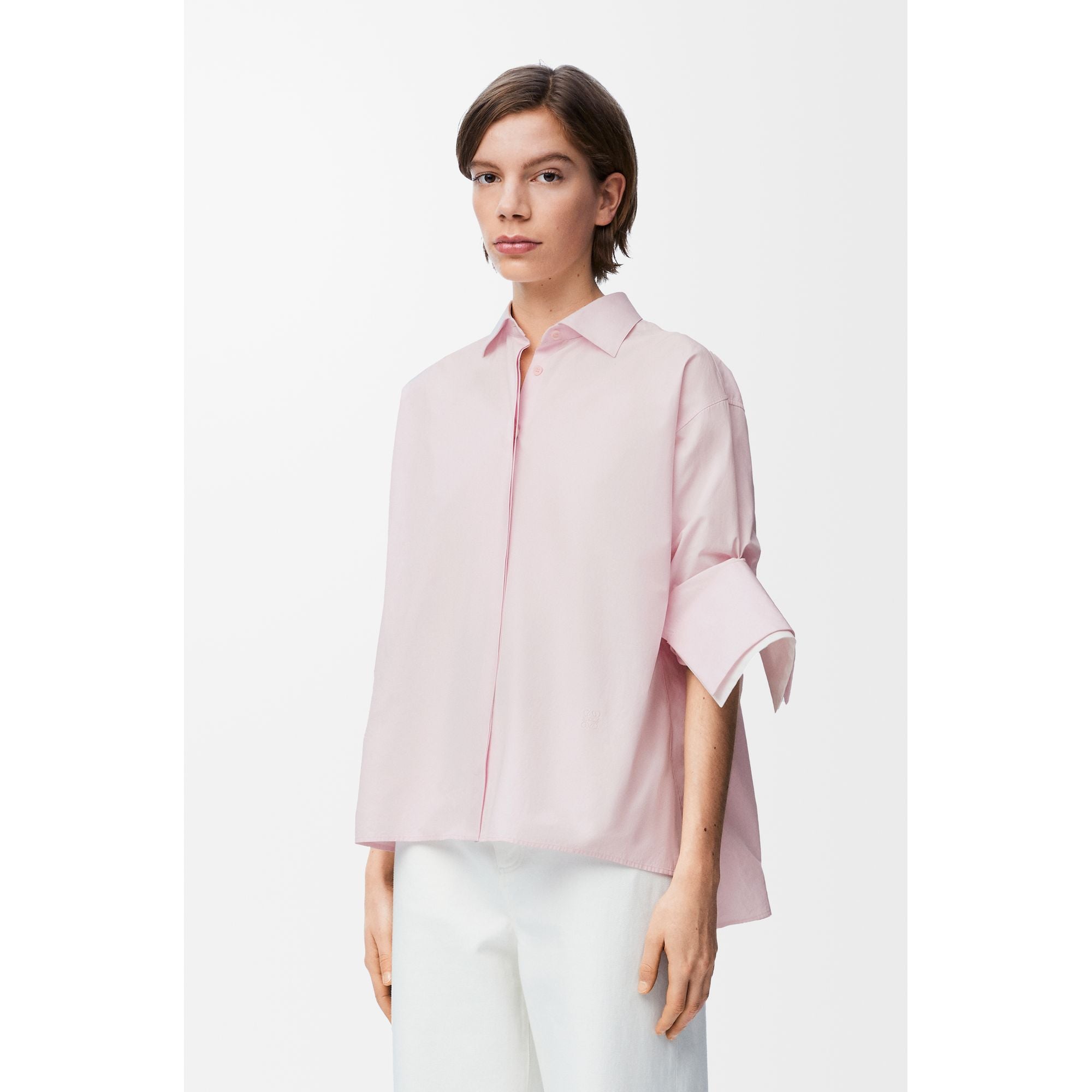 Women Turn-Up Shirt - Baby Light Pink