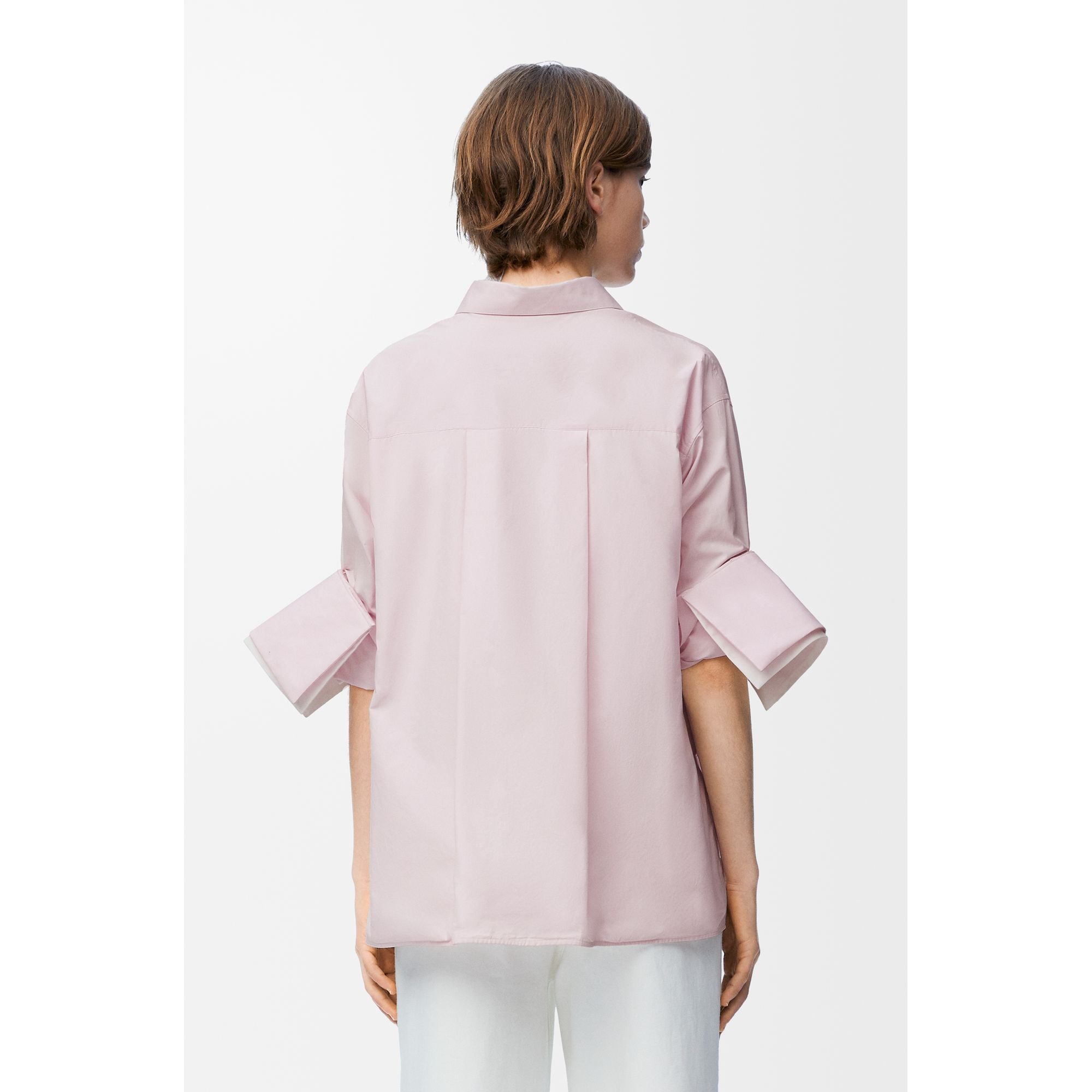 Women Turn-Up Shirt - Baby Light Pink
