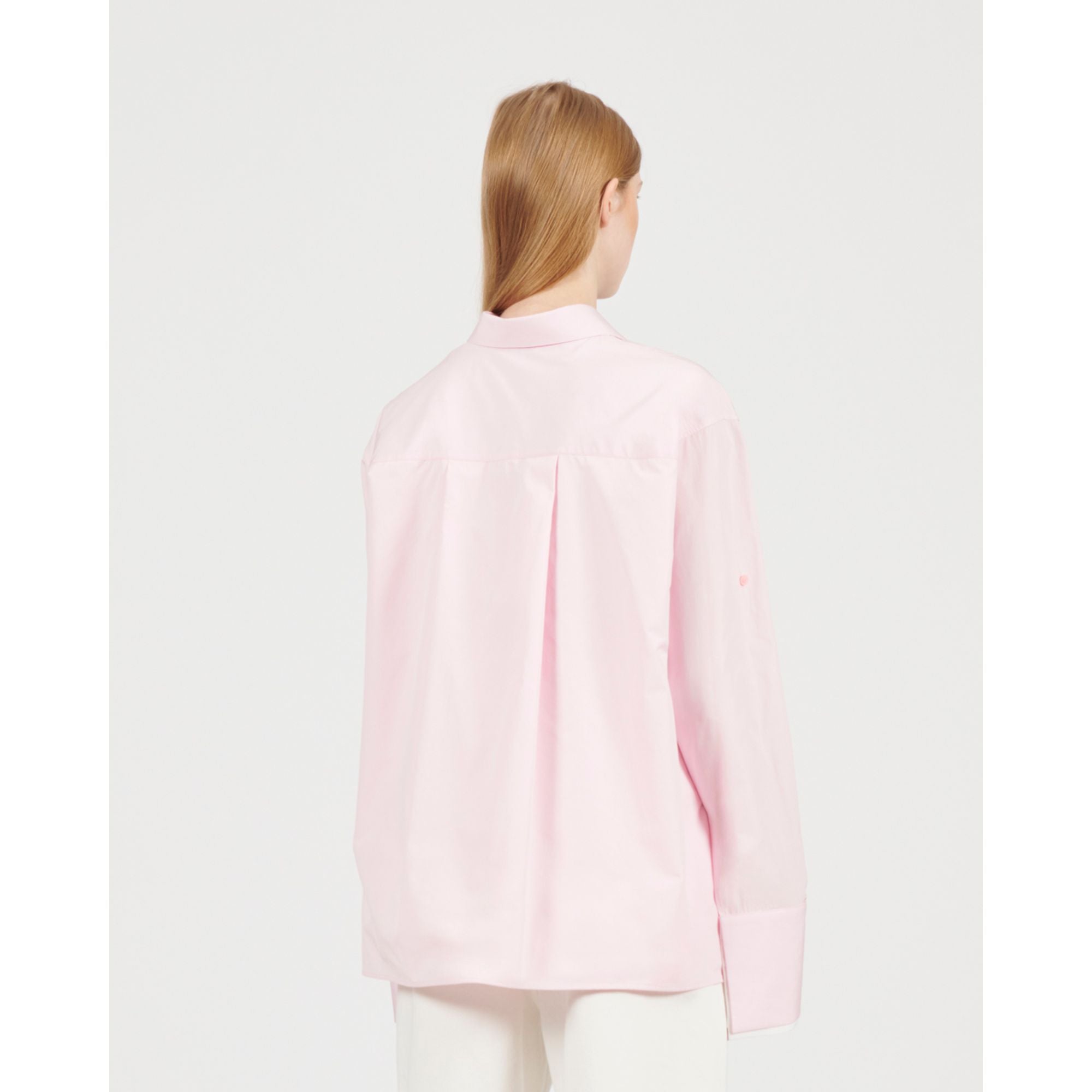 Women Turn-Up Shirt - Baby Light Pink