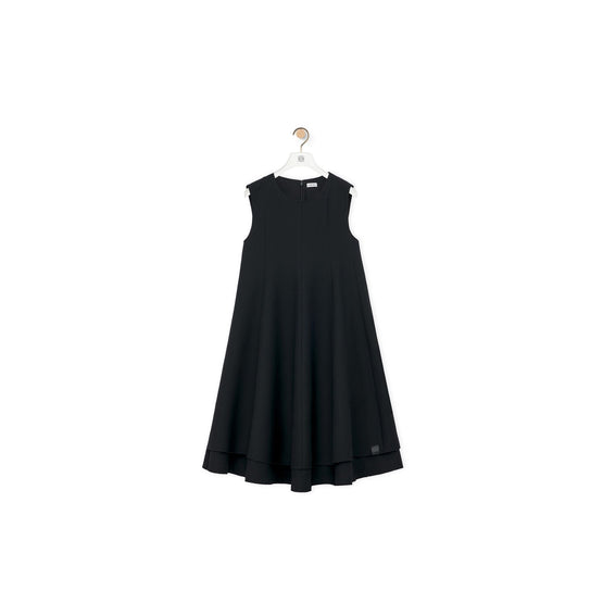 Women Double Layer Dress - Black