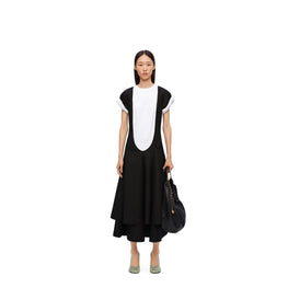 Women Double Layer Dress - Black