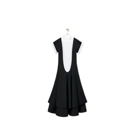 Women Double Layer Dress - Black