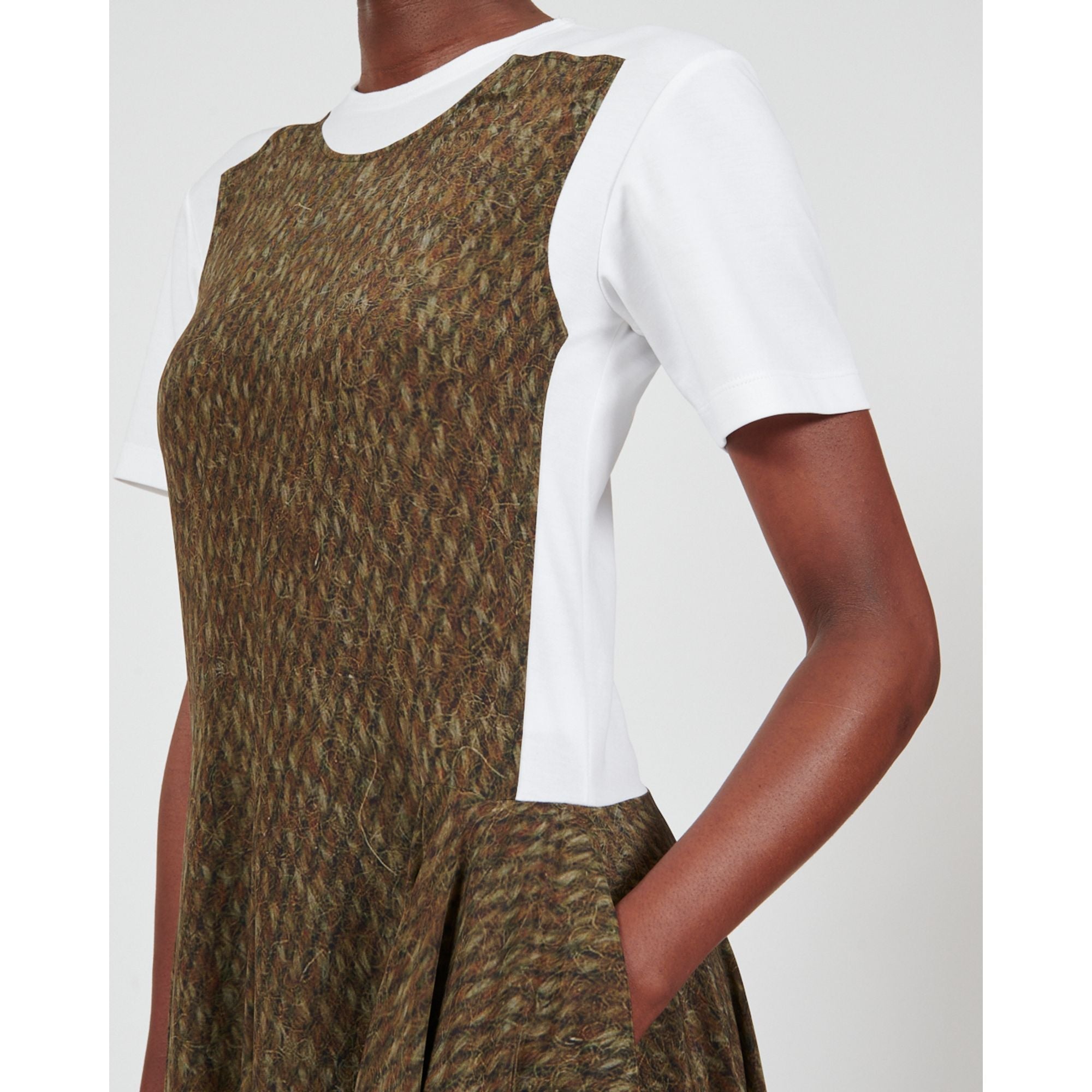 Women Dress - Kakhi Melange