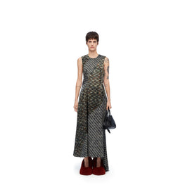Women Cut-Out Dress - Grey Melange/Multicolor