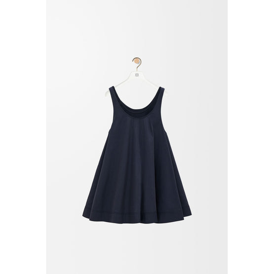 Women Trapeze Dress - Midnight Blue