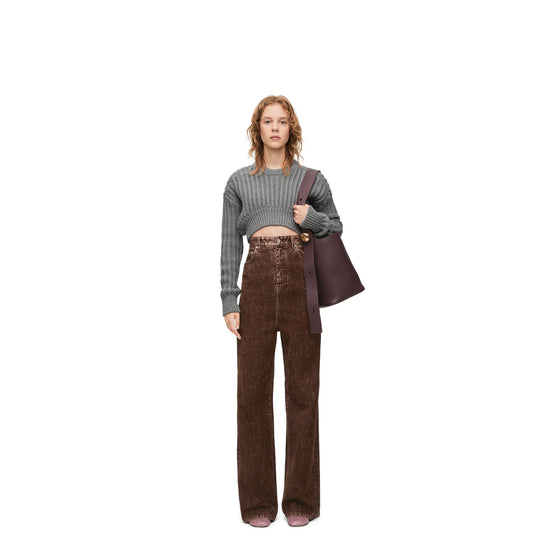 Women High Waisted Jeans - Truffle