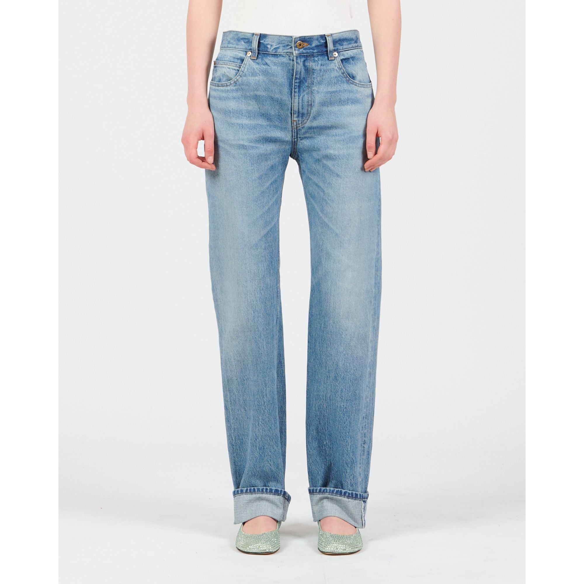 Women Straight Leg Jeans Af - Vintage Blue