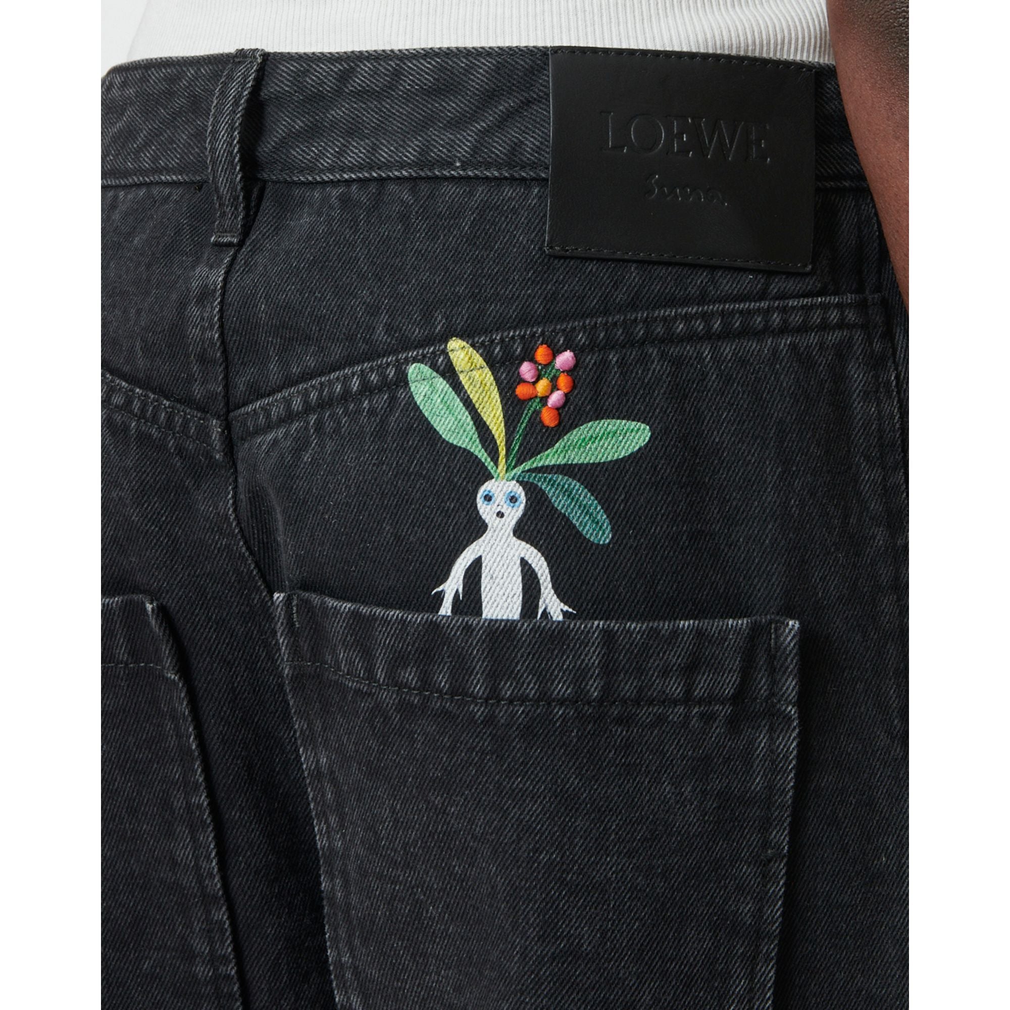 Women Baggy Jeans Af - Black