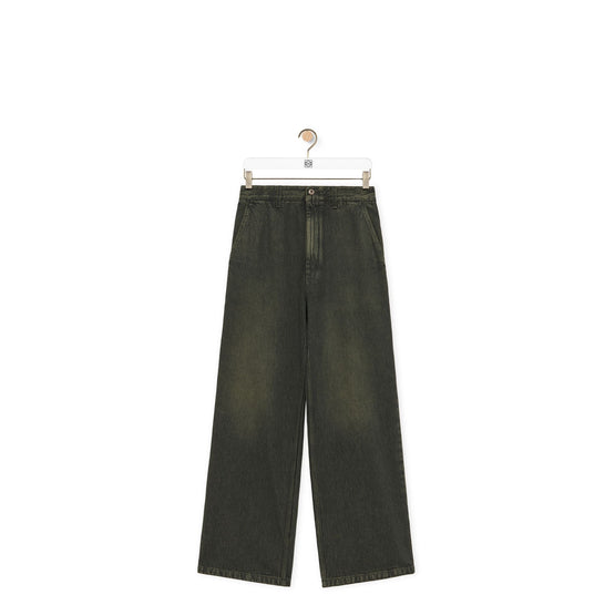 Women Baggy Jeans Af - Old Military Green