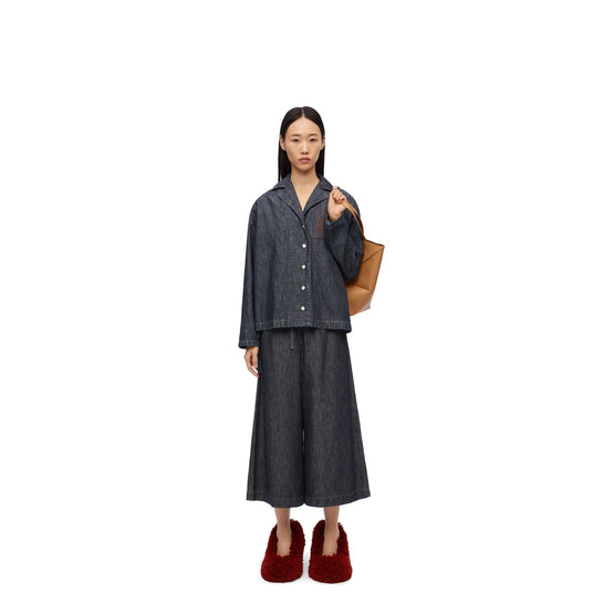 Women Cropped Trousers - Indigo