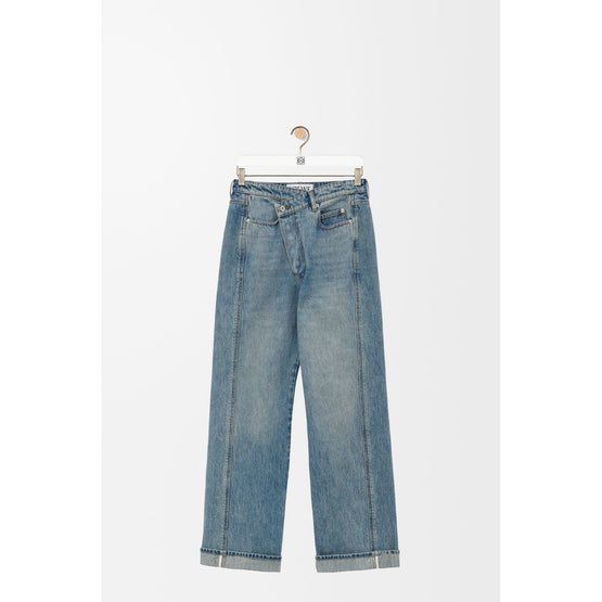 Women Deconstructed Jeans Af - Washed Denim