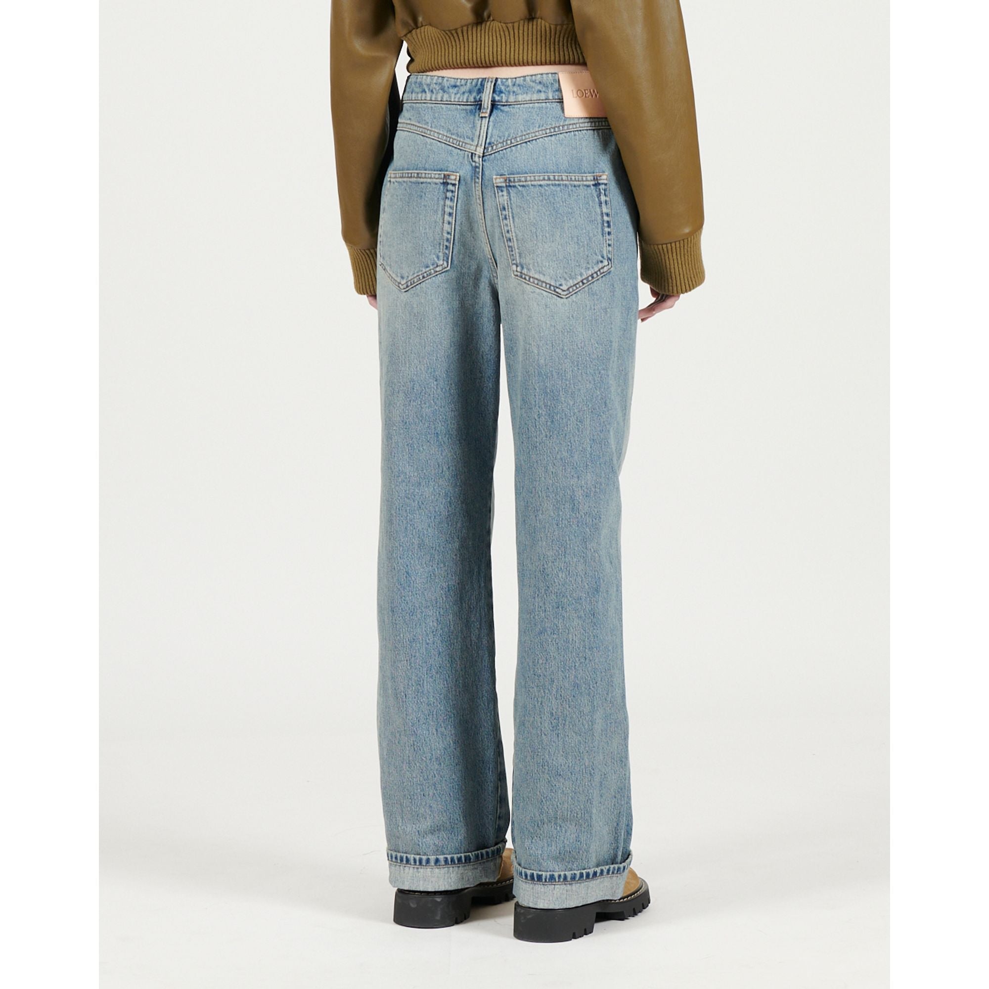 Women Deconstructed Jeans Af - Washed Denim