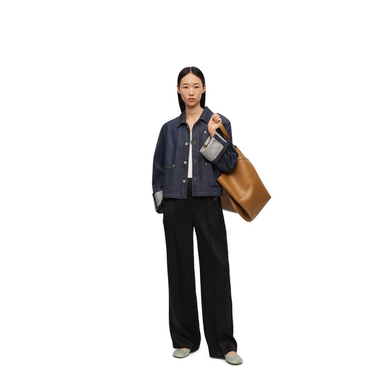 Women Fisherman Turn-Up Jacket - Raw Denim