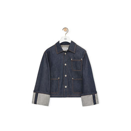 Women Fisherman Turn-Up Jacket - Raw Denim