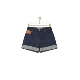 Women Turn-Up Shorts - Raw Denim