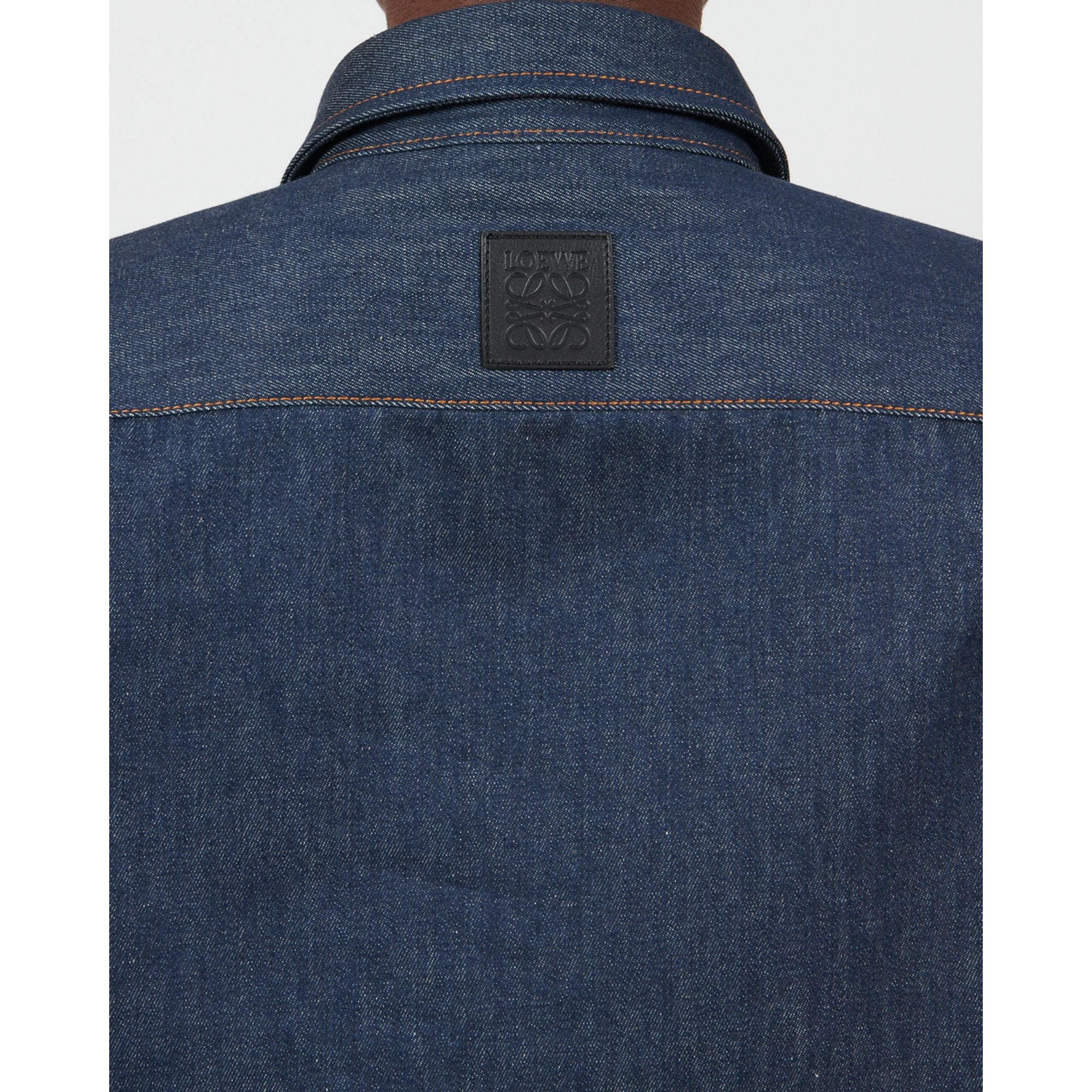 Women Chain Shirt Dress - Raw Denim