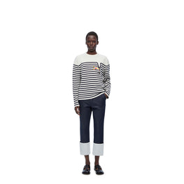 Women Sweater - White/Navy