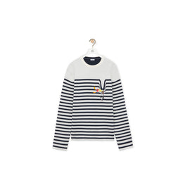 Women Sweater - White/Navy