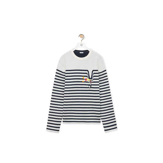 Women Sweater - White/Navy
