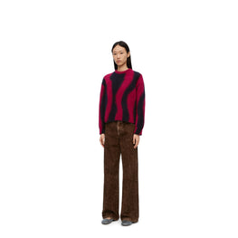Women Sweater - Navy/Red