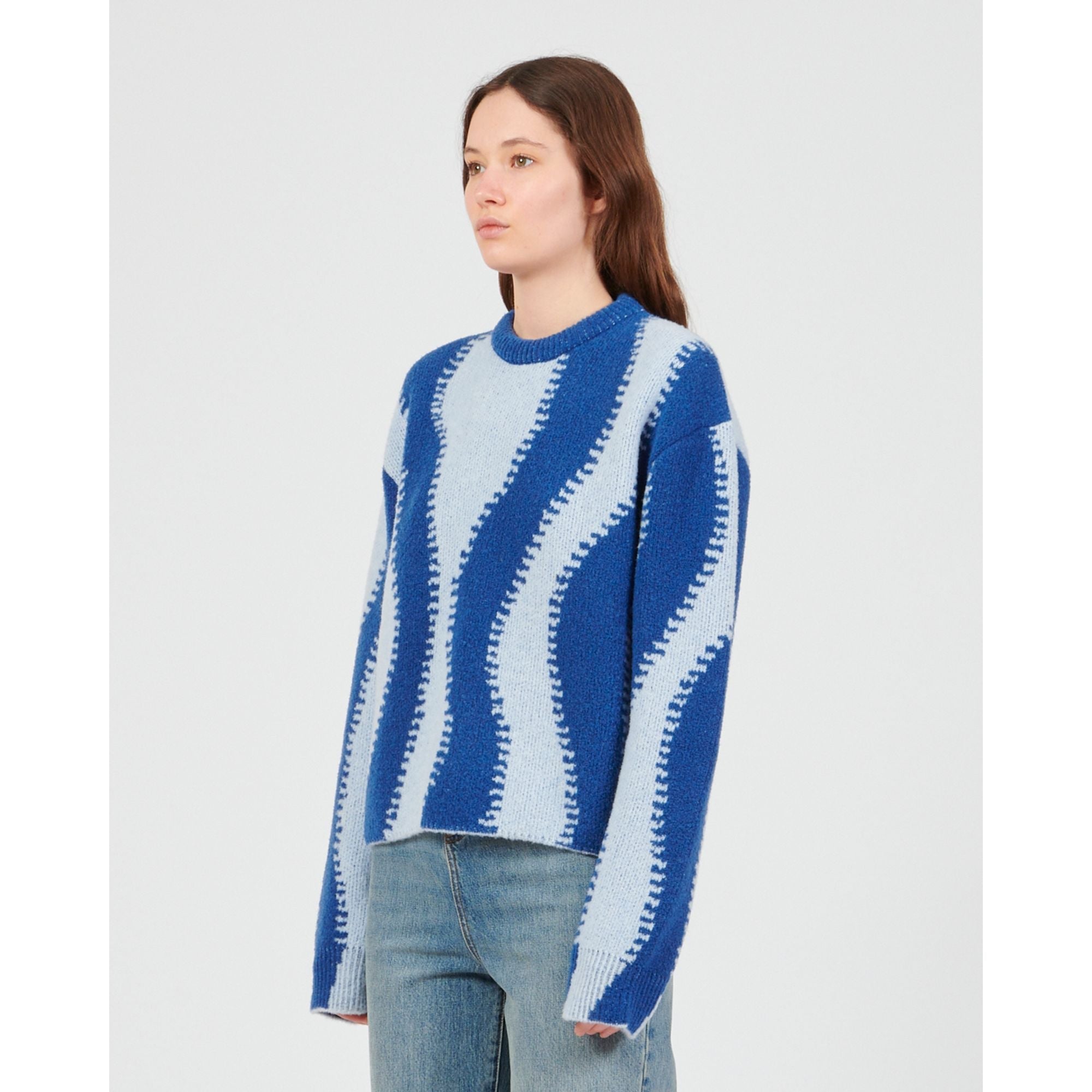 Women Sweater - Light Blue/Blue