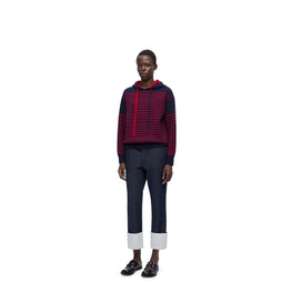 Women Hoodie - Navy/Red