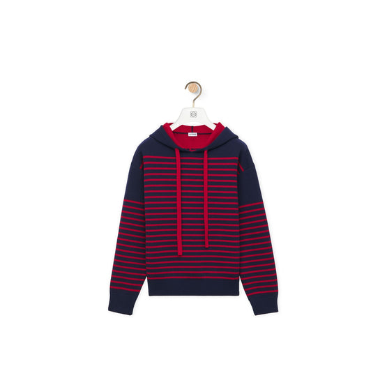 Women Hoodie - Navy/Red