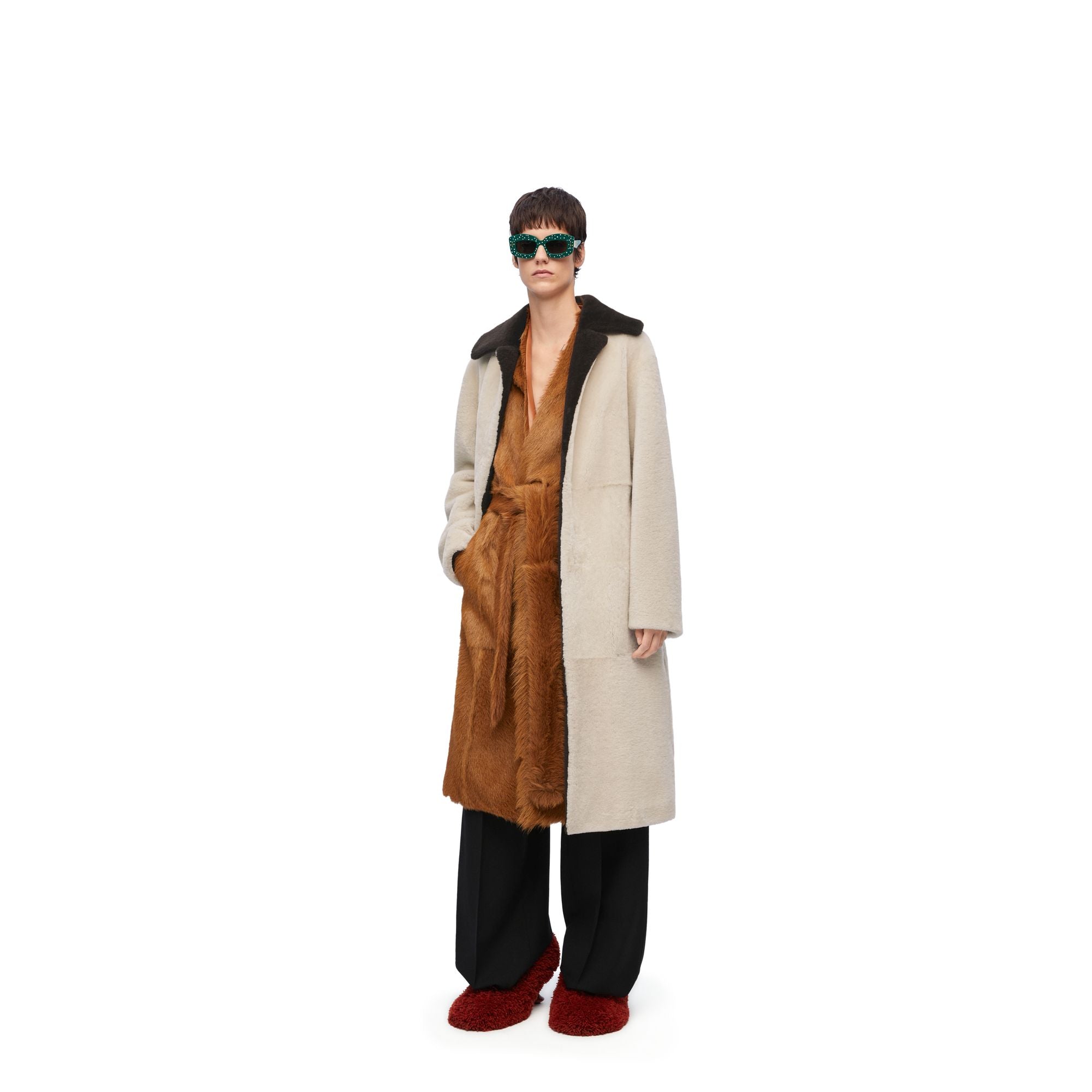 Women Coat - Gold/Black/Brown