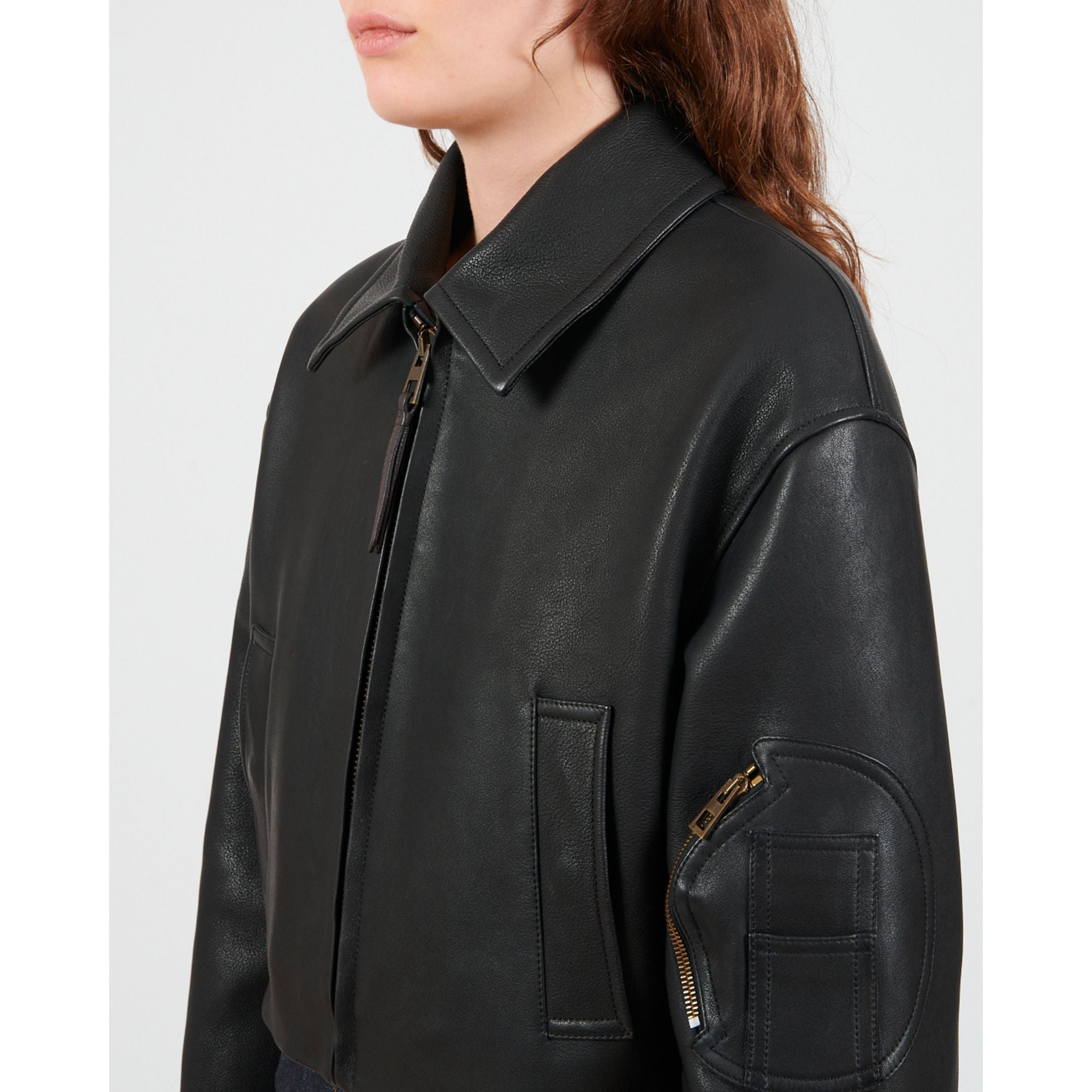 Women Cropped Jacket - Black