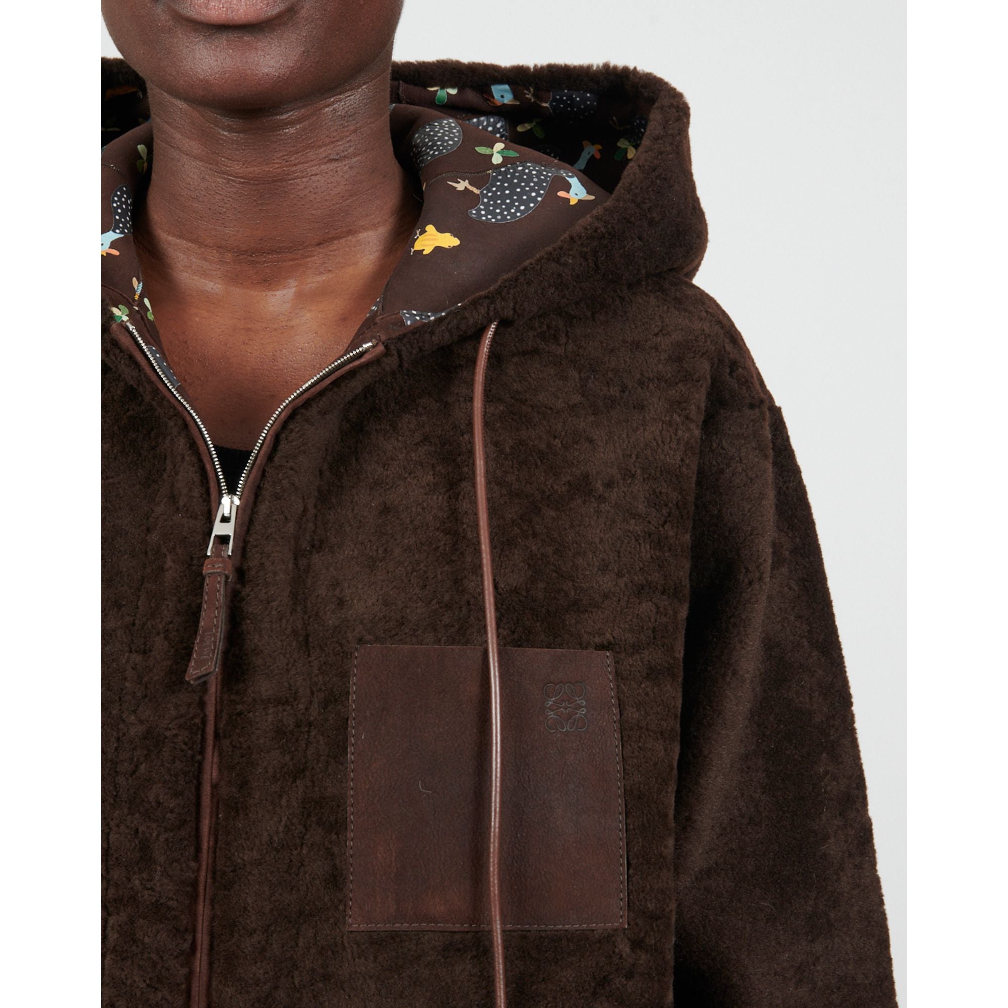 Women Hooded Jacket - Chocolate