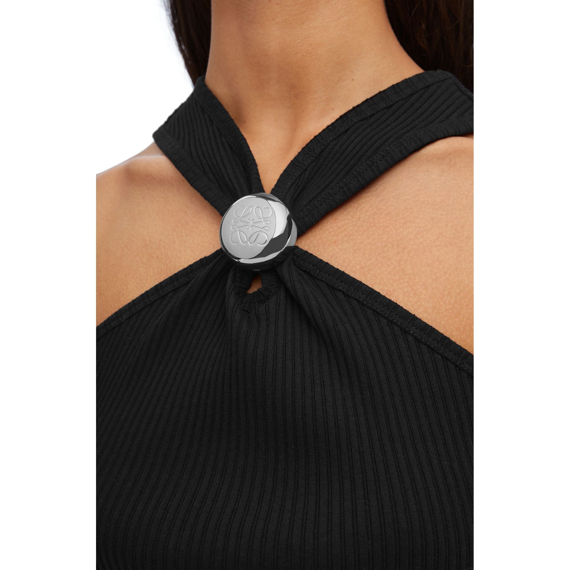Women Anagram Pebble Top - Black