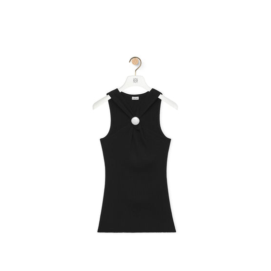 Women Anagram Pebble Top - Black