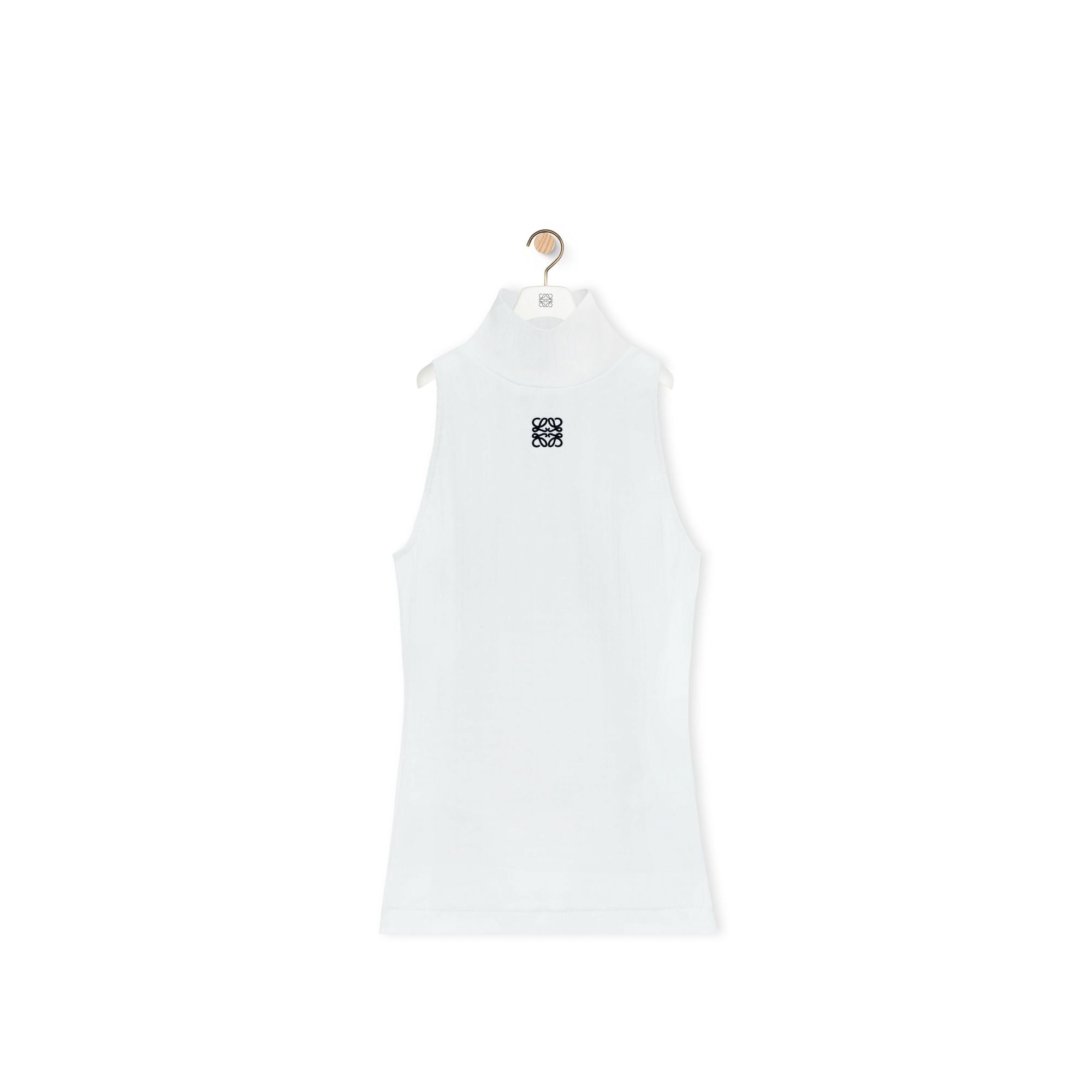 Women High Neck Top - White